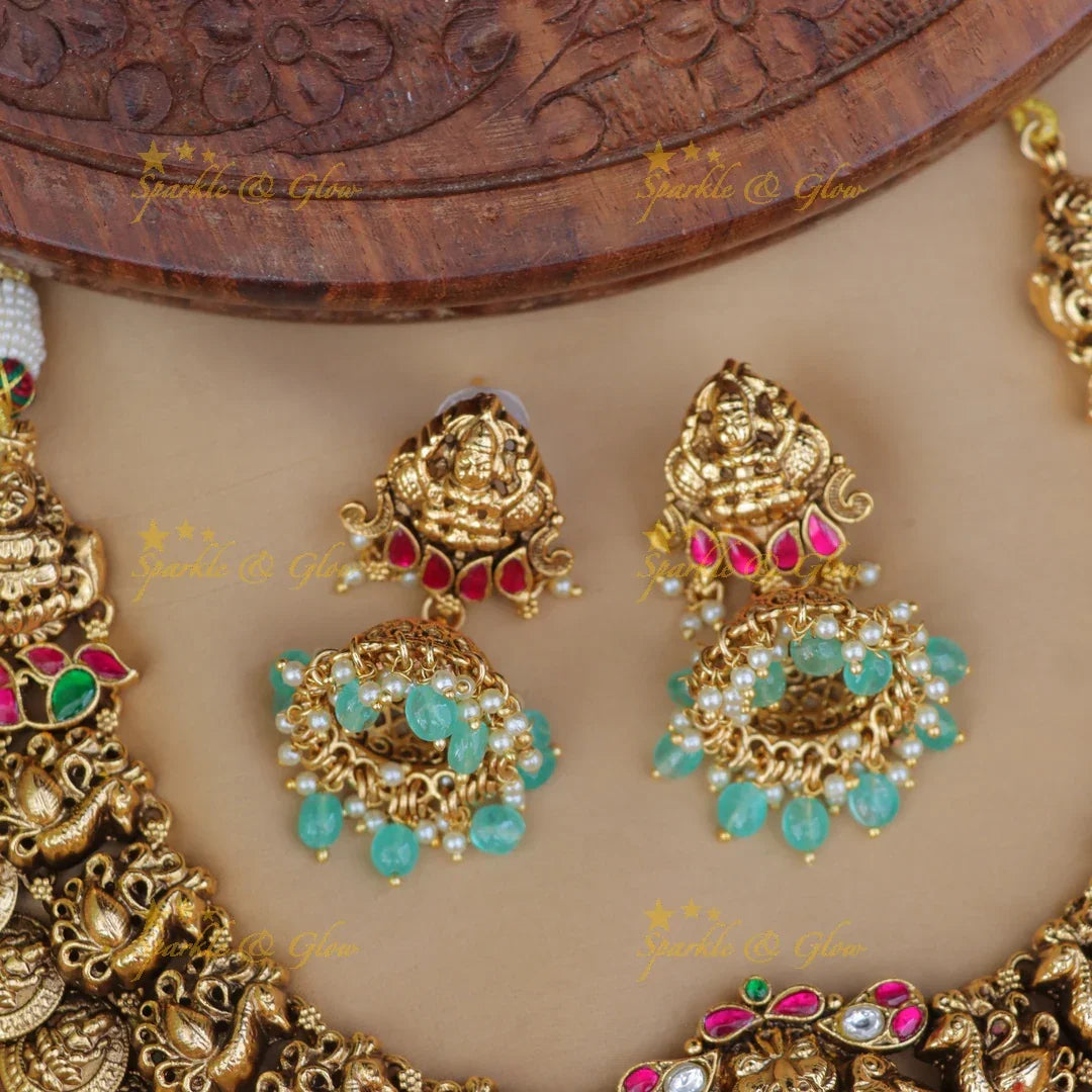 Exquisite Lakshmi Coin Jadau Necklace - Premium Design