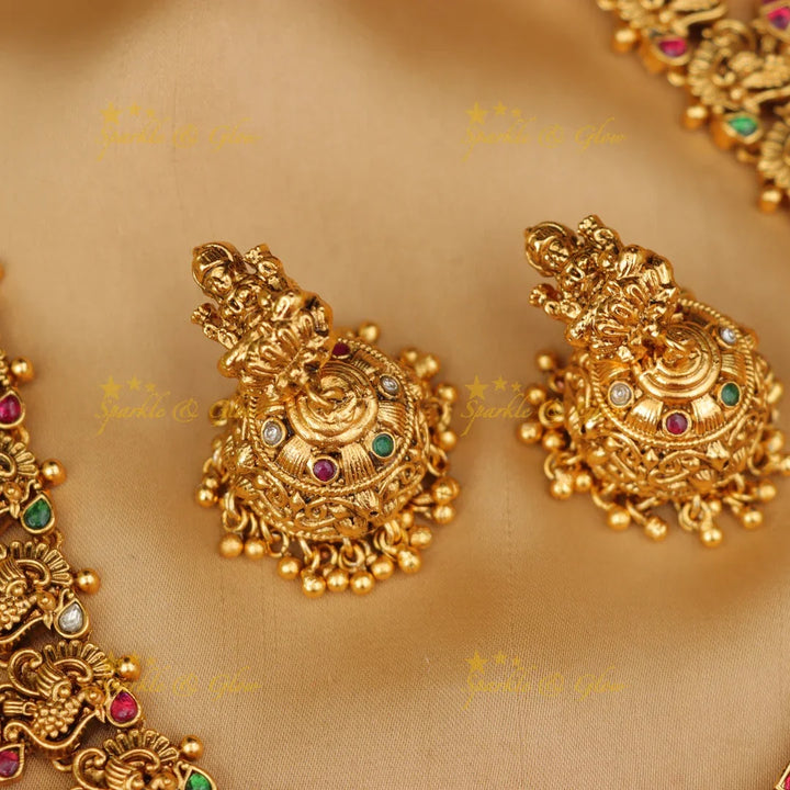 Elegant Peacock Lakshmi Necklace - Premium Imitation Jewelry