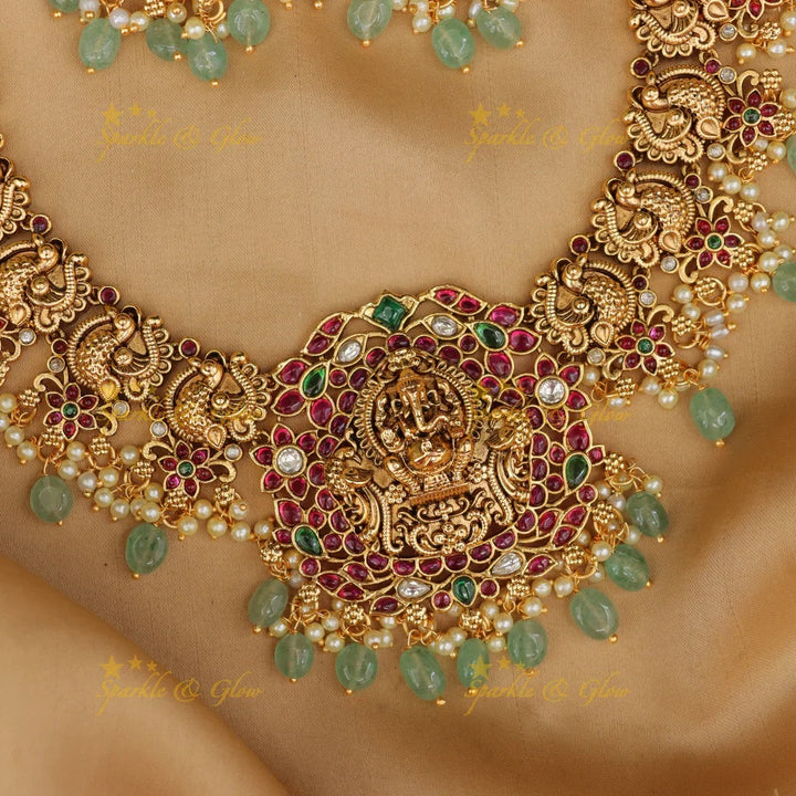 Exquisite Lakshmi Necklace Set for Festive Elegance