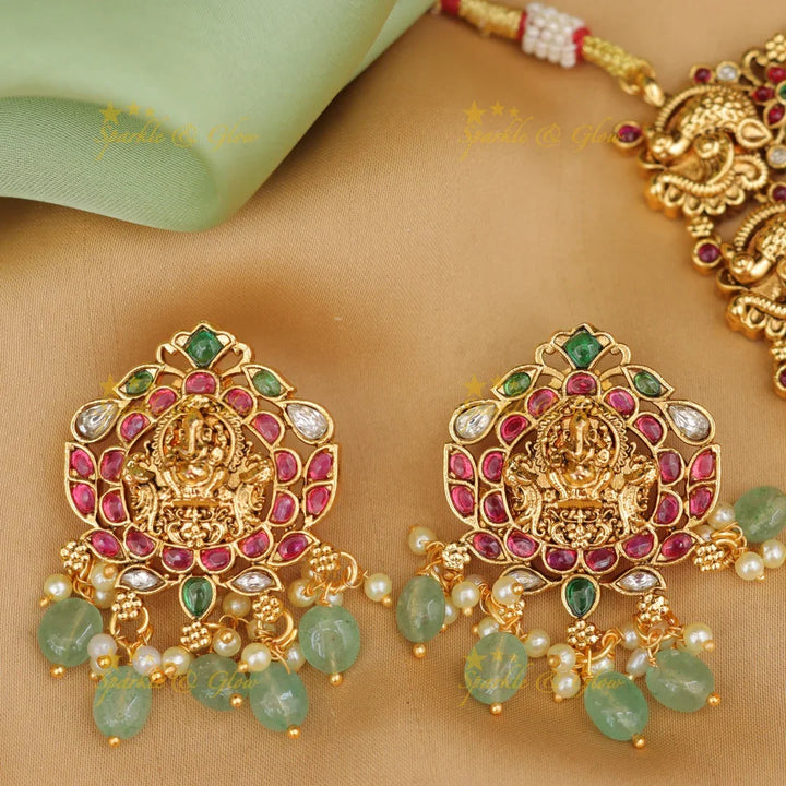 Exquisite Lakshmi Necklace Set for Festive Elegance