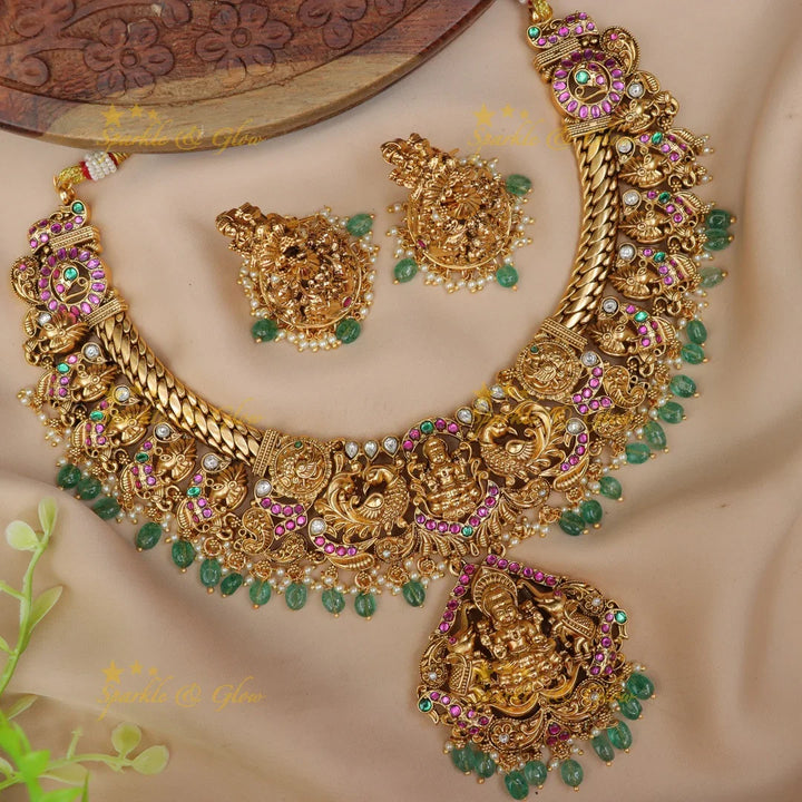 Exquisite Lakshmi Jadau Necklace - Premium Design