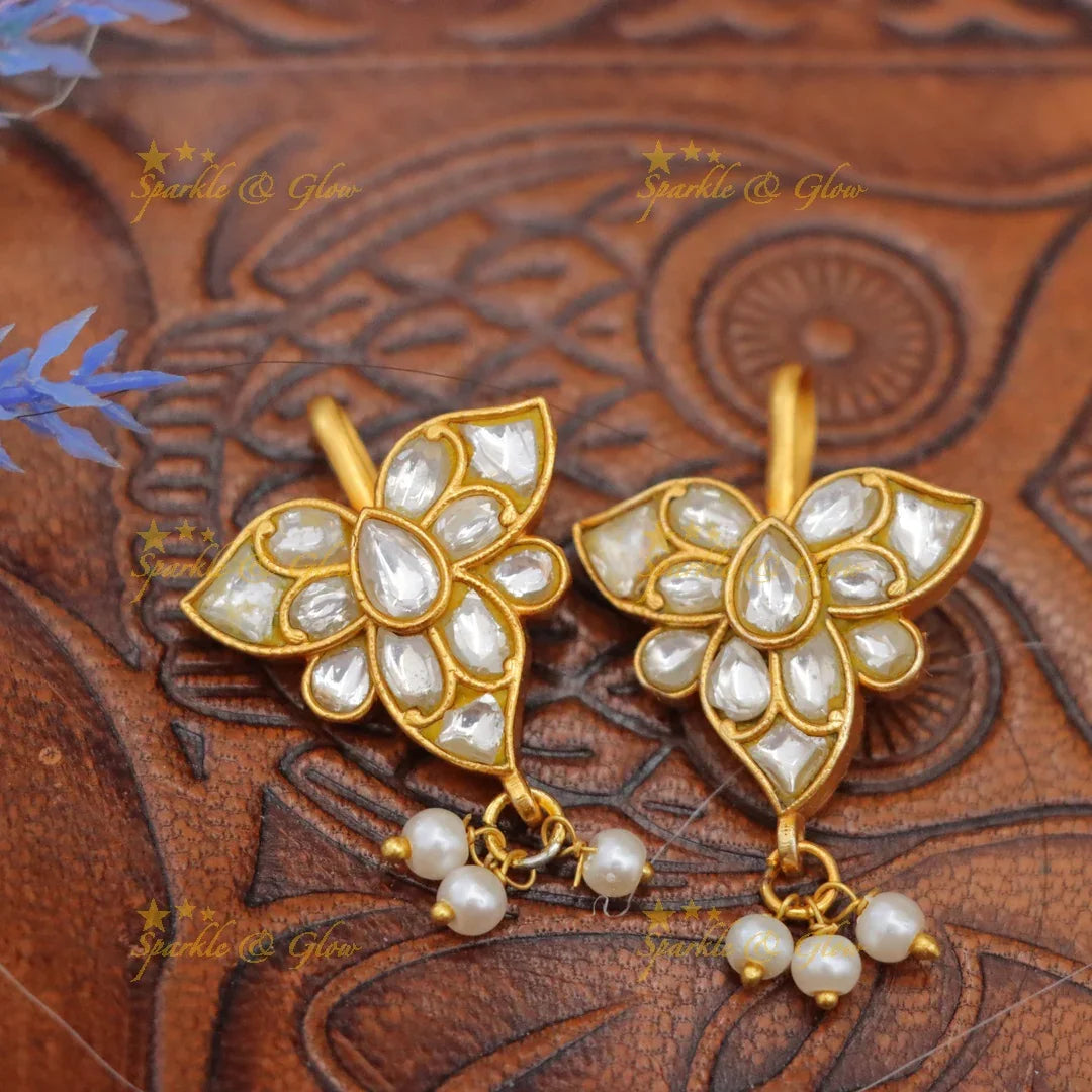 Exquisite Kundan Jadau Earrings for Festive Charm