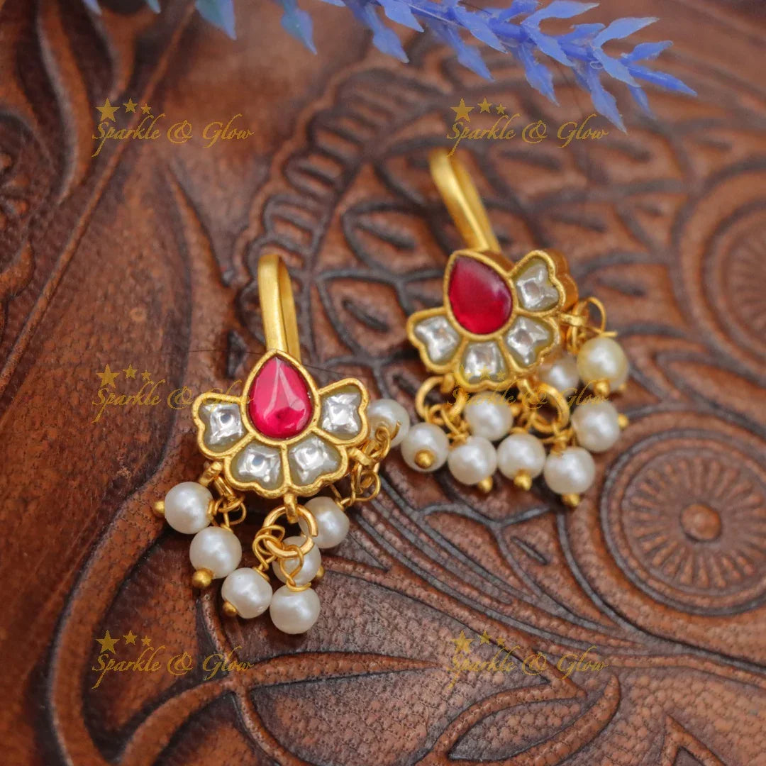 Exquisite Jadau Kundan Earrings for Weddings & Celebrations