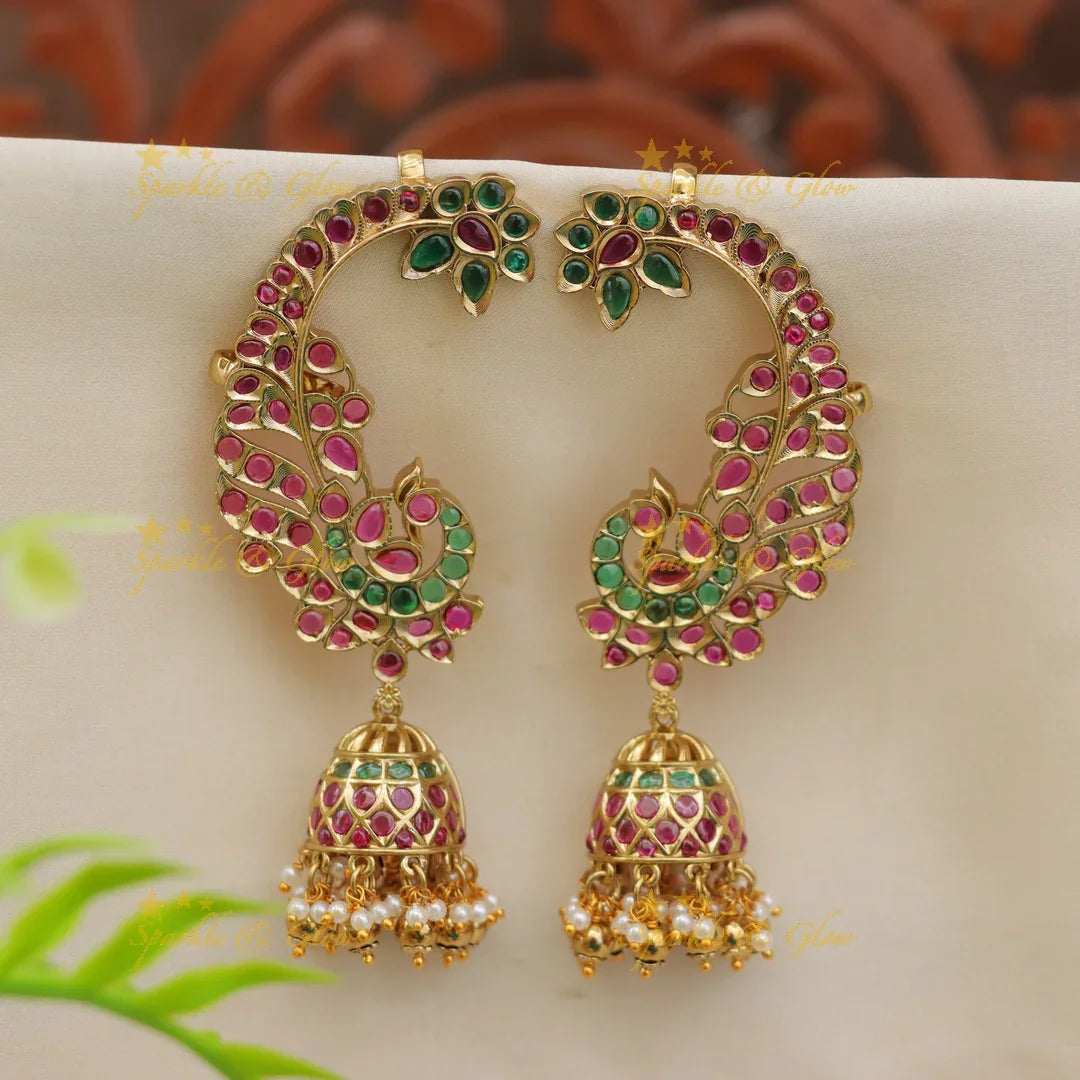 Exquisite Kemp Peacock Earrings for Weddings & Festivities