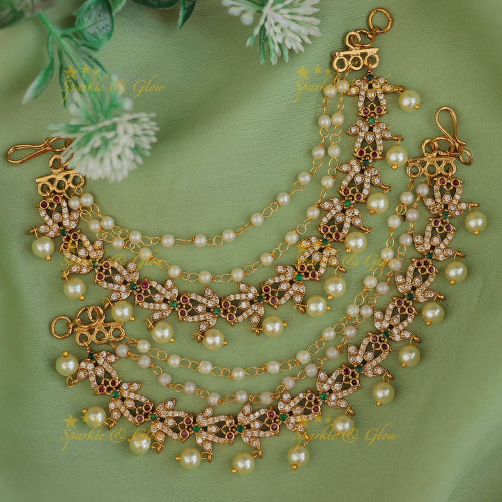 Exquisite Dual Tone Earchain - Elegance Redefined