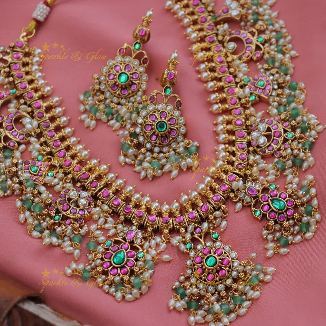 Luxurious Jadau Guttapusalu Necklace for Celebrations