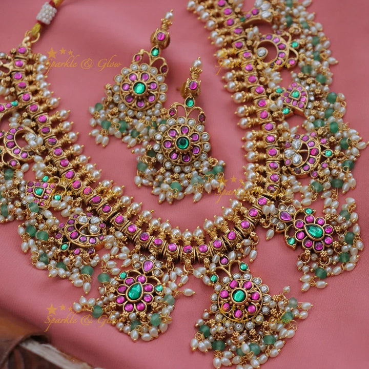 Luxurious Jadau Guttapusalu Necklace for Celebrations