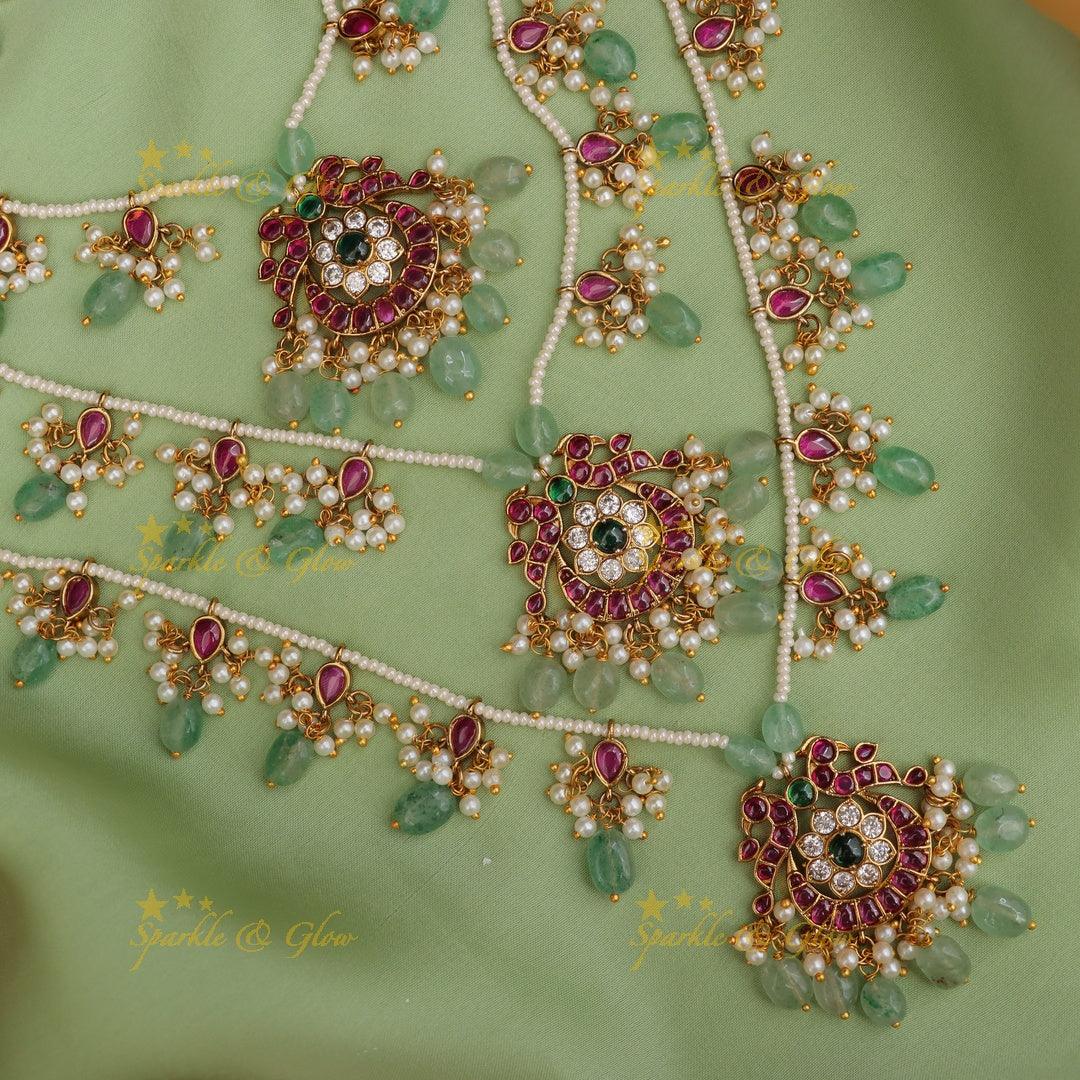 Exquisite Jadau replica Teenlada Rani Haram for Special Occasions