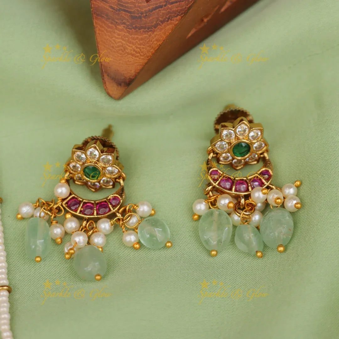 Exquisite Jadau replica Teenlada Rani Haram for Special Occasions