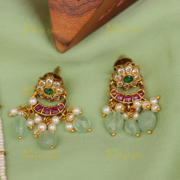 Exquisite Jadau replica Teenlada Rani Haram for Special Occasions