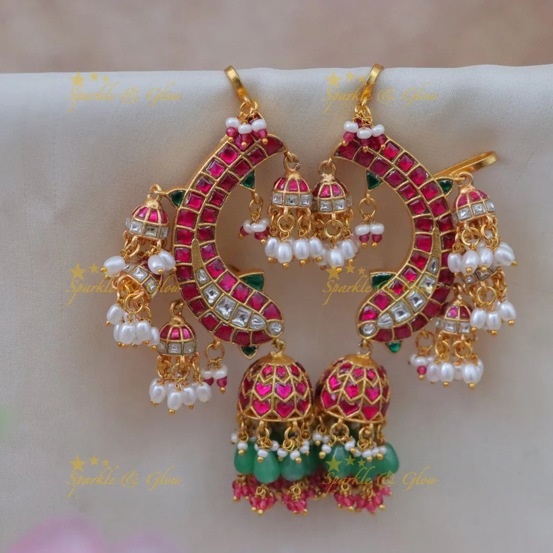 Jadau Kundan Earcuffs for Weddings | Sparkle & Glow