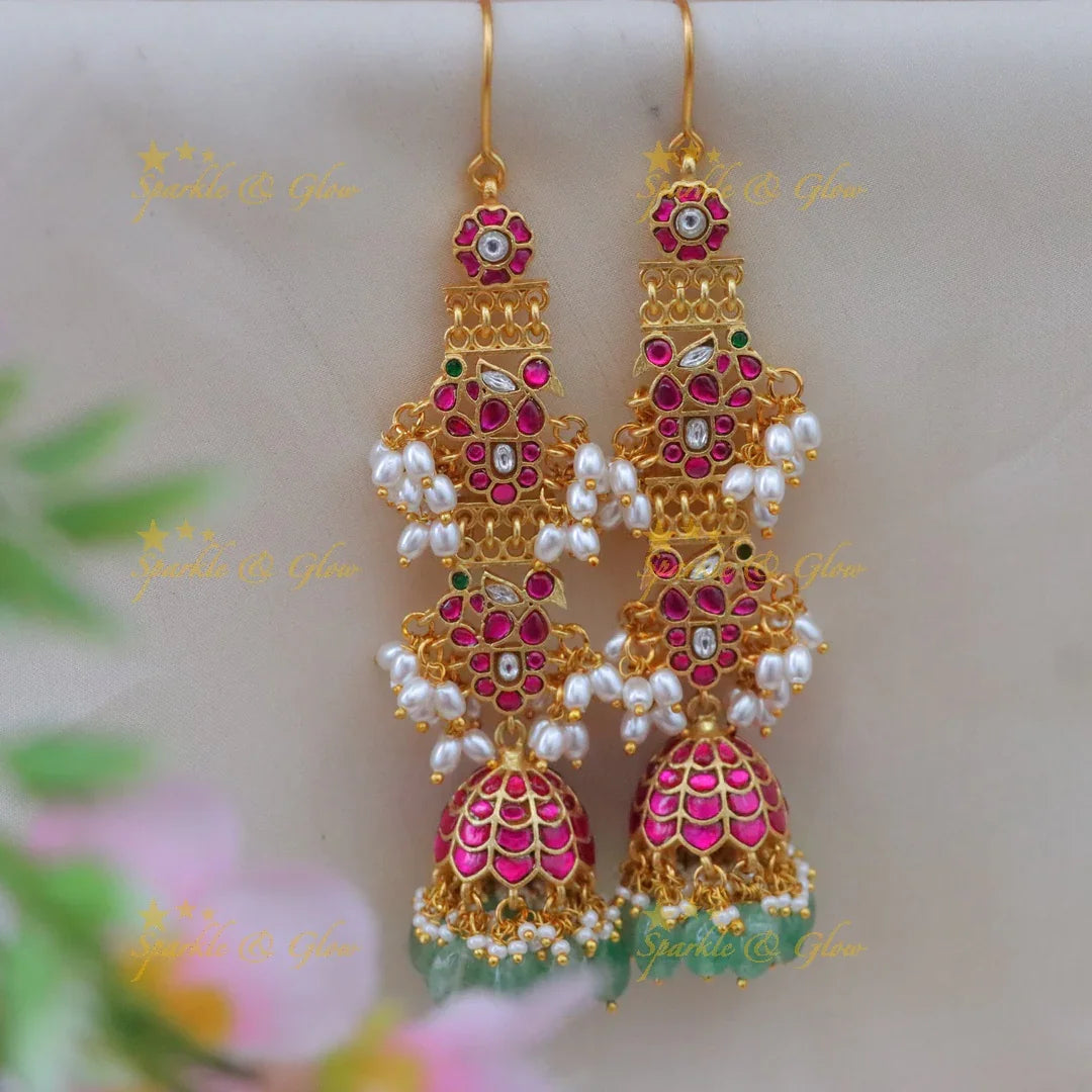 Exquisite Kundan Jadau Earrings for Celebrations