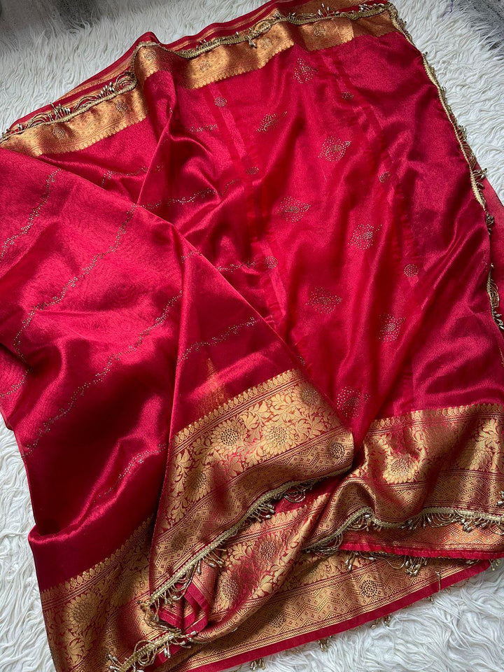 Luxurious Handmade Tissue Silk Saree for Festive Elegance