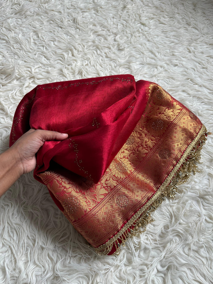 Luxurious Handmade Tissue Silk Saree for Festive Elegance