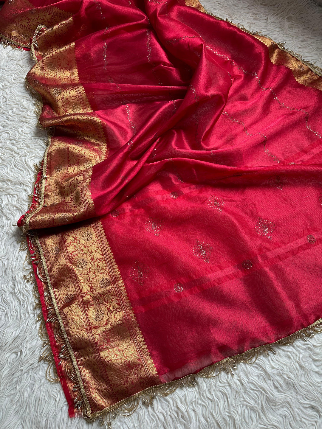 Luxurious Handmade Tissue Silk Saree for Festive Elegance