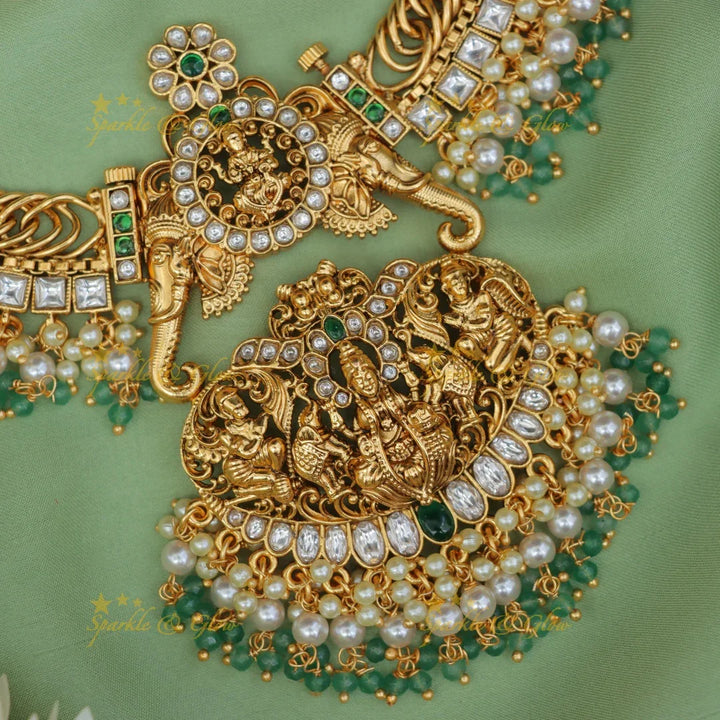 Stunning Jadau Kundan Festive Necklace - Sparkle & Glow
