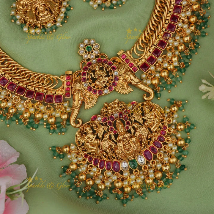 Stunning Jadau Kundan Festive Necklace - Sparkle & Glow