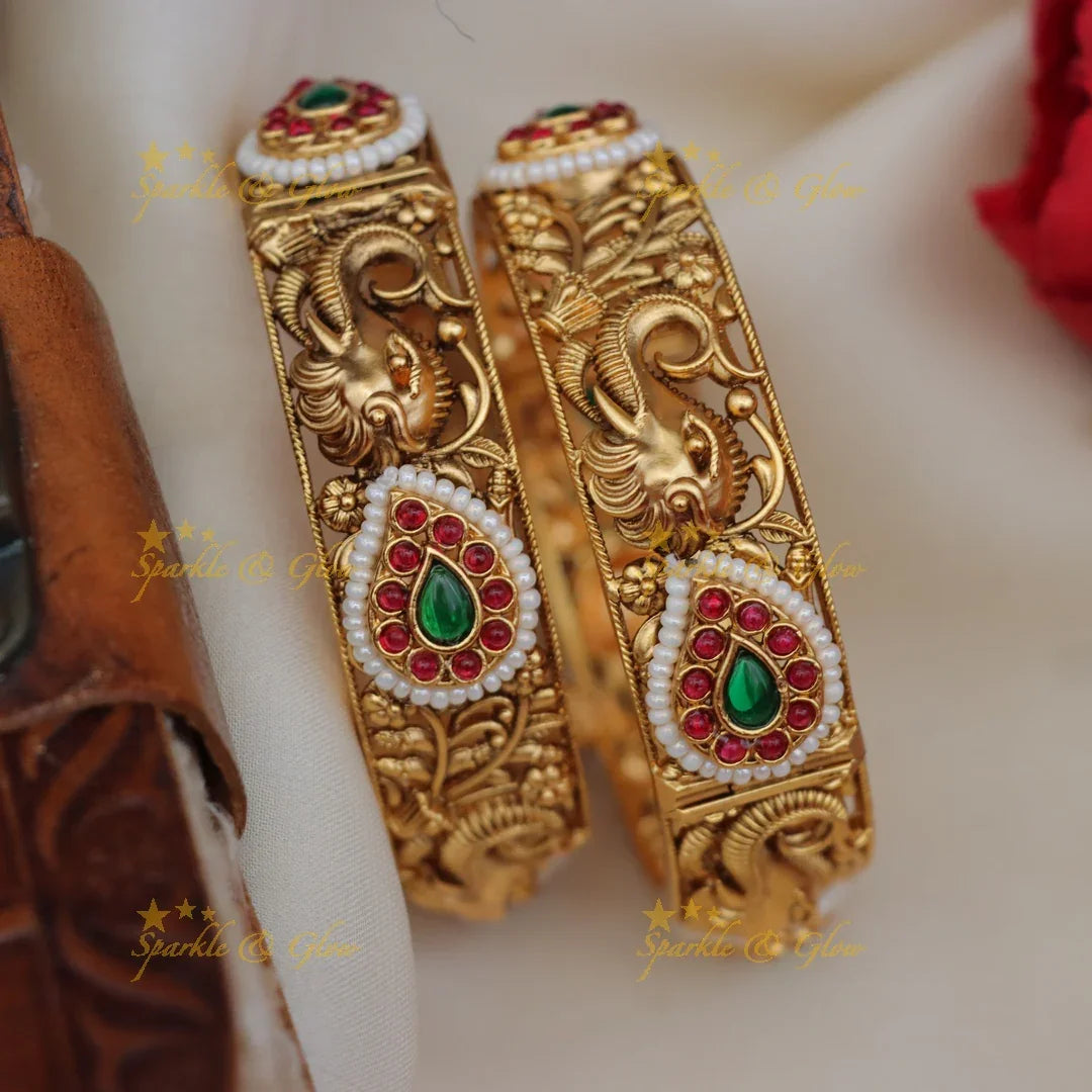 Celebrate with Elegant Elephant Floral Kemp Bangles