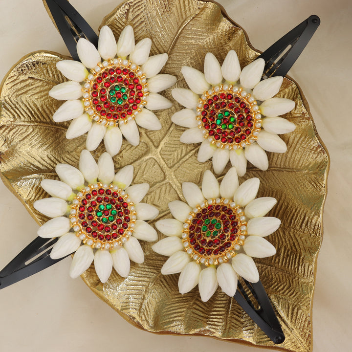 Elegant Jasmine Kemp Hairclip - Ideal for Festive & Wedding-Single piece