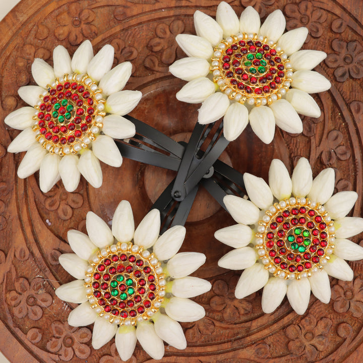 Elegant Jasmine Kemp Hairclip - Ideal for Festive & Wedding-Single piece