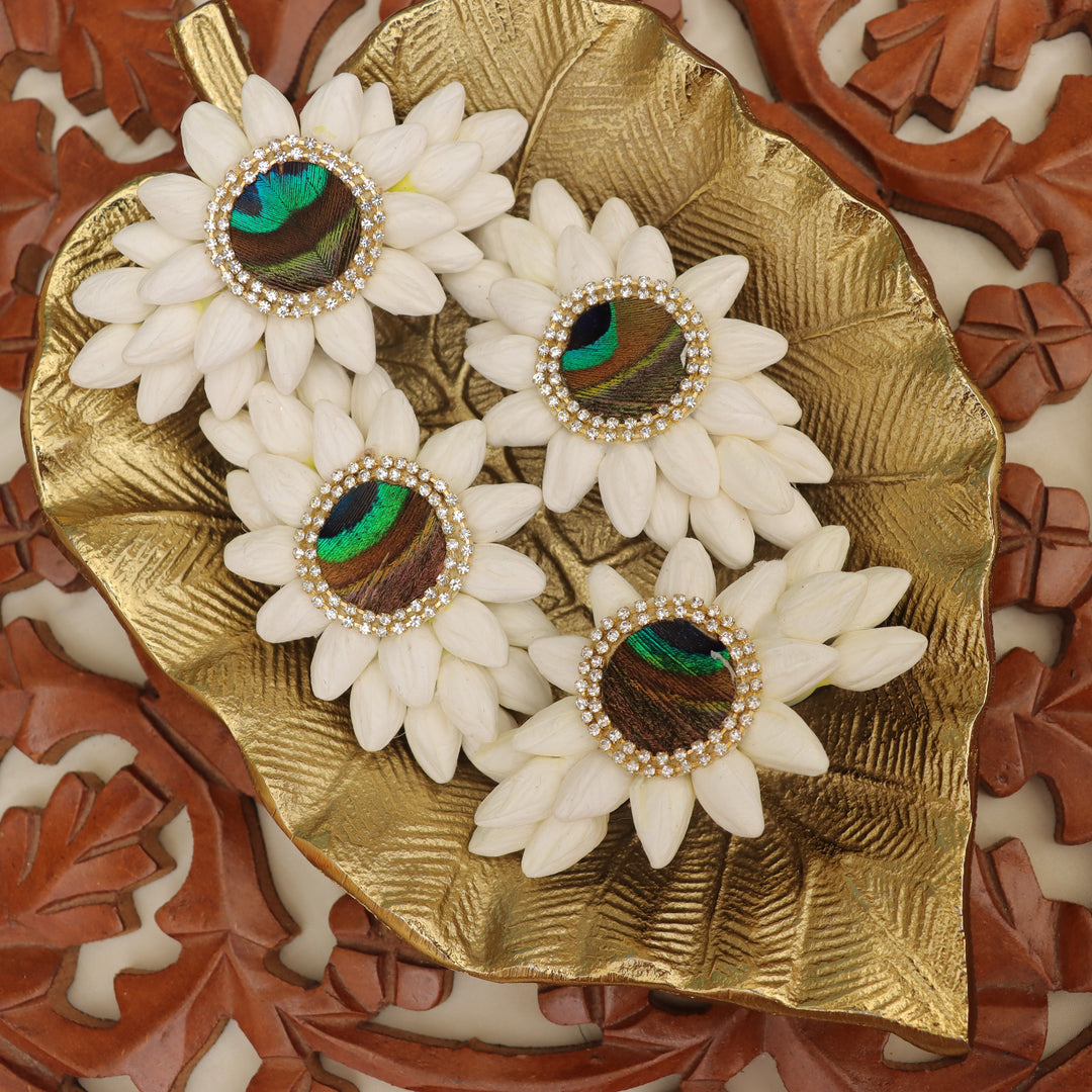 Gorgeous Jasmine Peacock Hairclip - Festive Elegance-Single piece