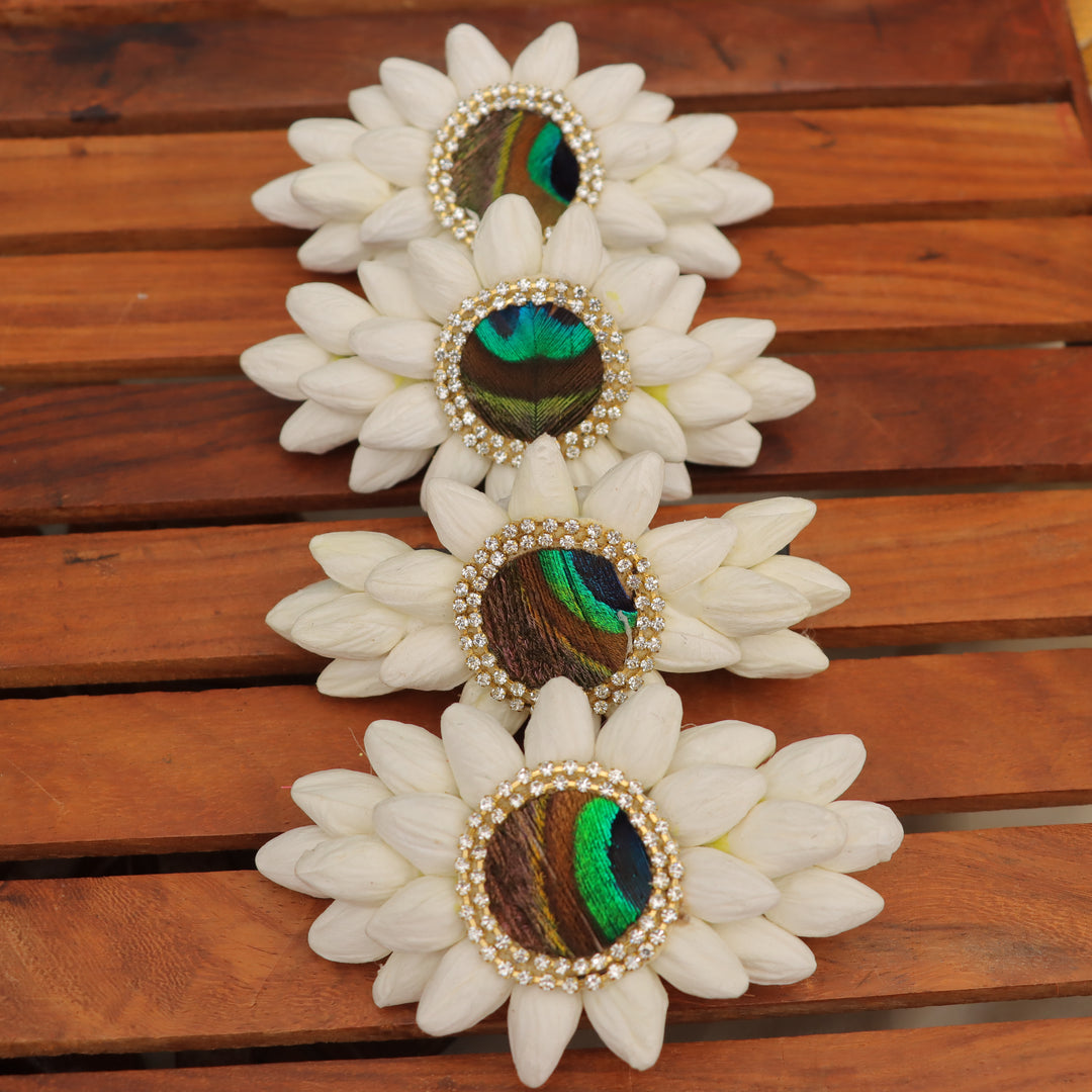 Gorgeous Jasmine Peacock Hairclip - Festive Elegance-Single piece