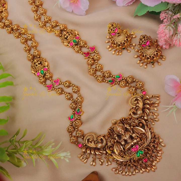 Lakshmi Kundan Necklace - Divine Temple Jewelry