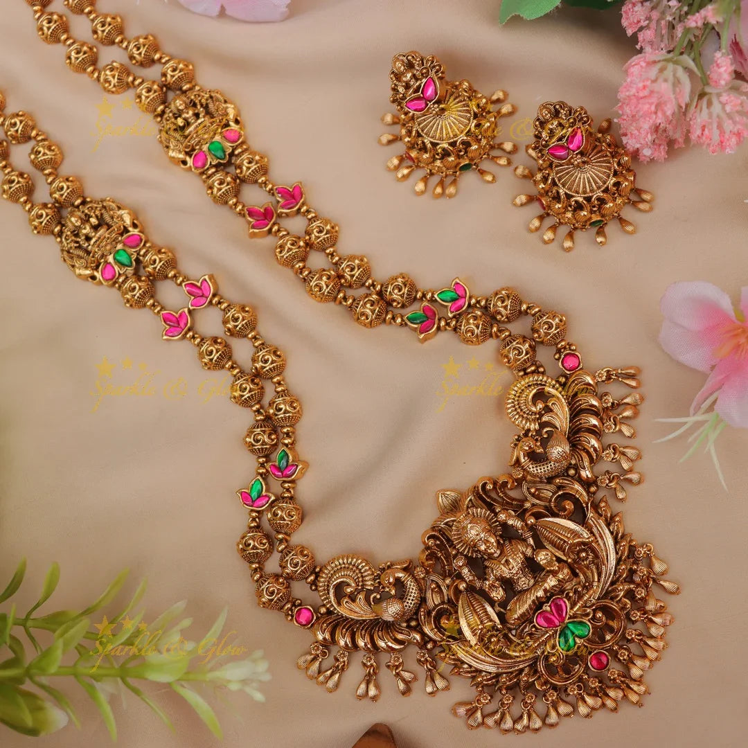 Lakshmi Kundan Necklace - Divine Temple Jewelry