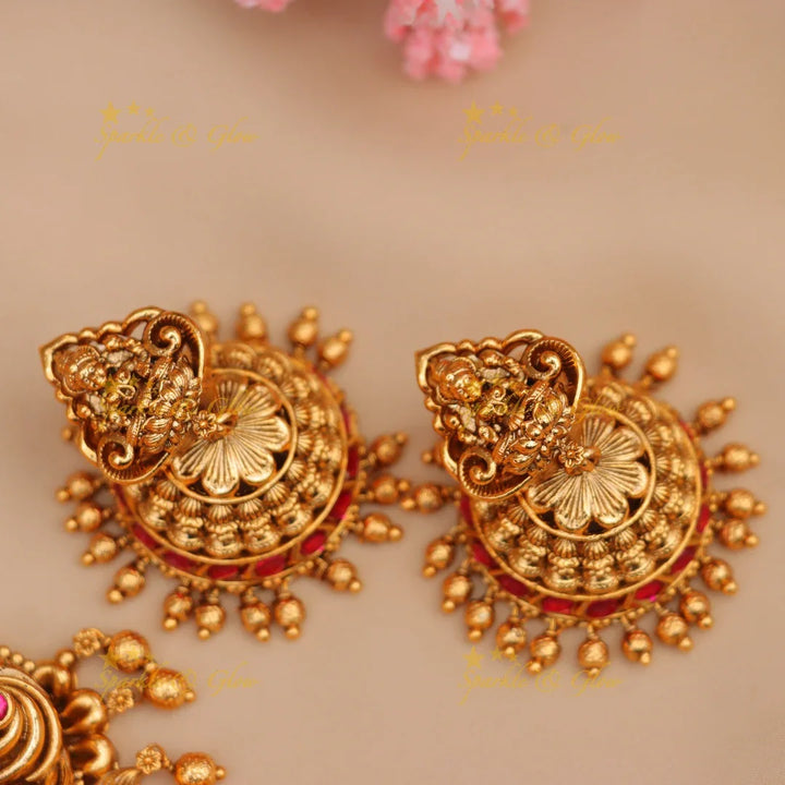 Exquisite Jadau Kundan Lakshmi Long Necklace Online