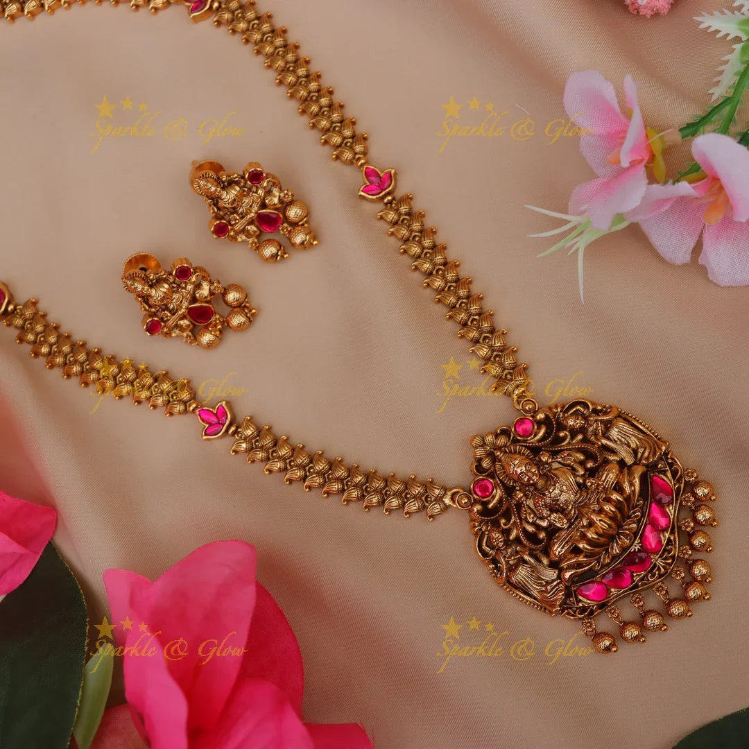 Elegant Jadau Kundan Mango Haram Necklace