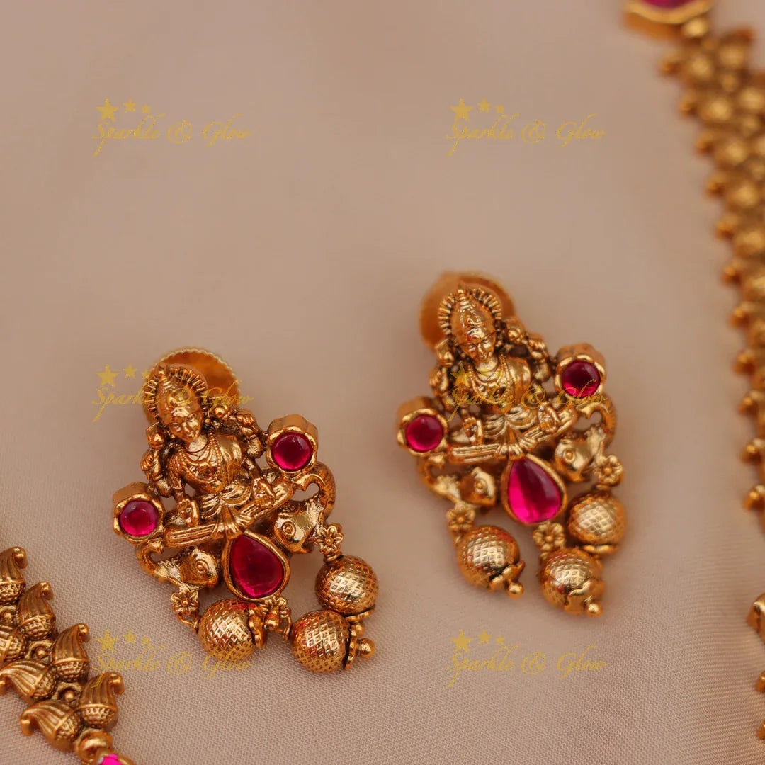 Elegant Jadau Kundan Mango Haram Necklace