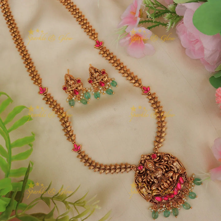 Elegant Jadau Kundan Mango Haram Necklace