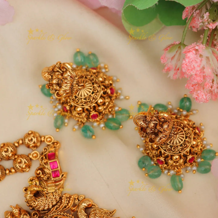 Exquisite Jadau Kundan Lakshmi Necklace - Celebrate Luxury