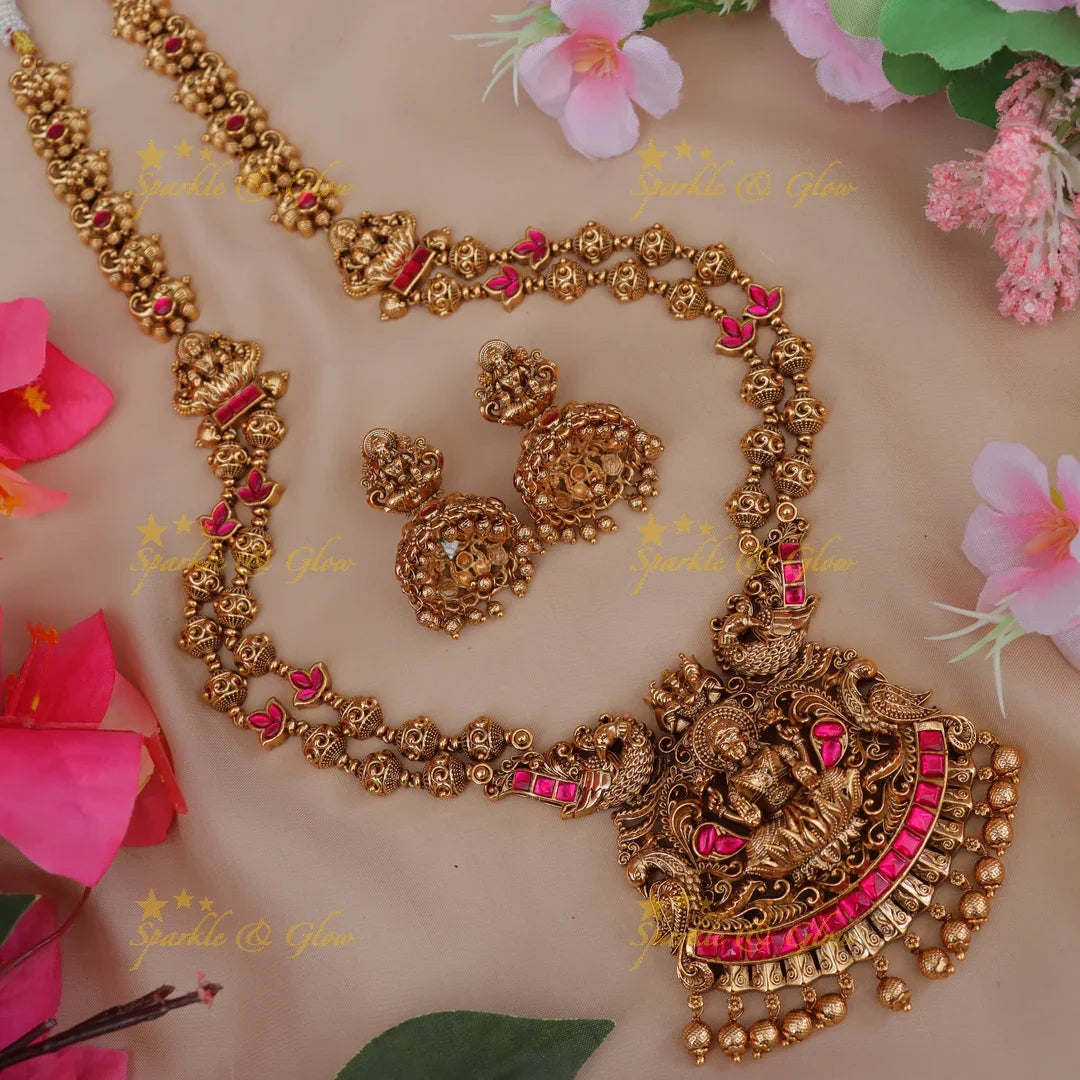 Exquisite Jadau Kundan Lakshmi Necklace - Celebrate Luxury