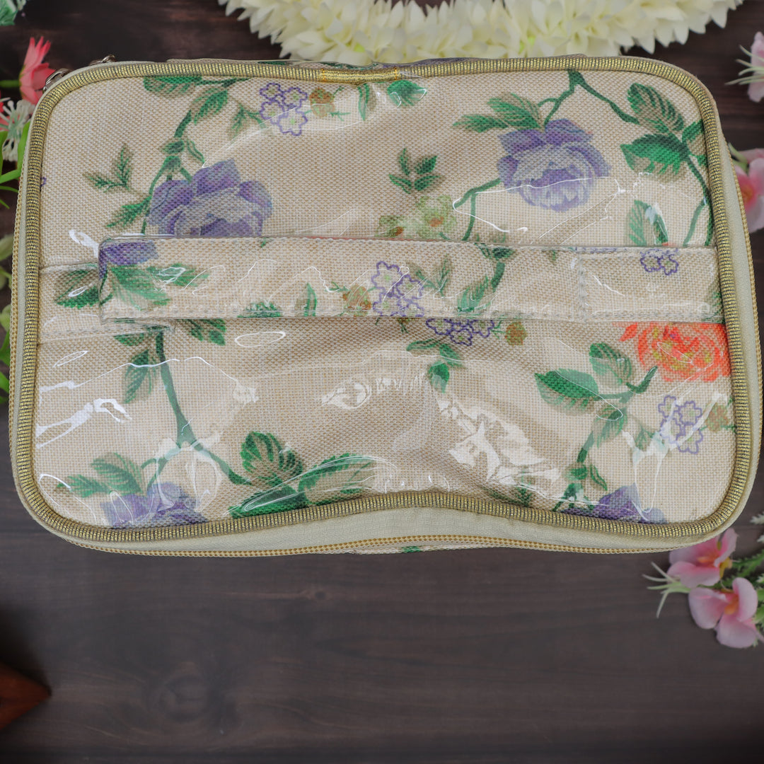 Elegant Floral Jewellery Organizer Bag for Festivals