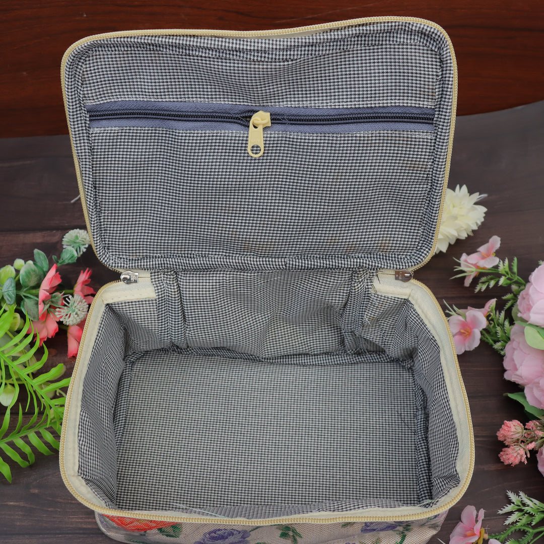 Elegant Floral Jewellery Organizer Bag for Festivals