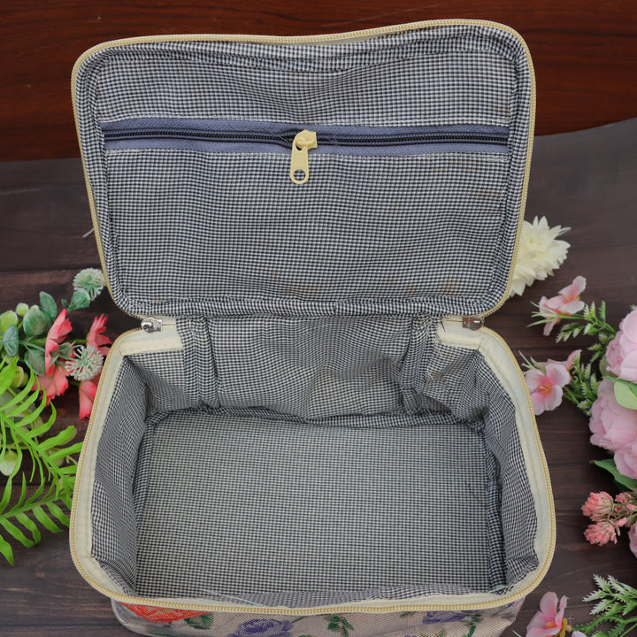 Elegant Floral Jewellery Organizer Bag for Festivals