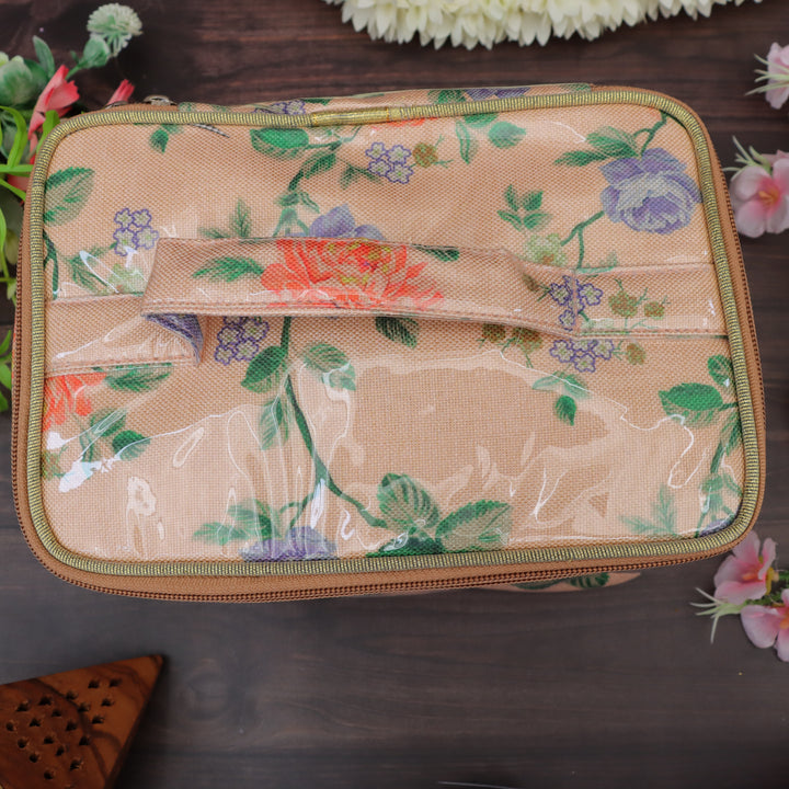 Elegant Floral Jewellery Organizer Bag for Festivals