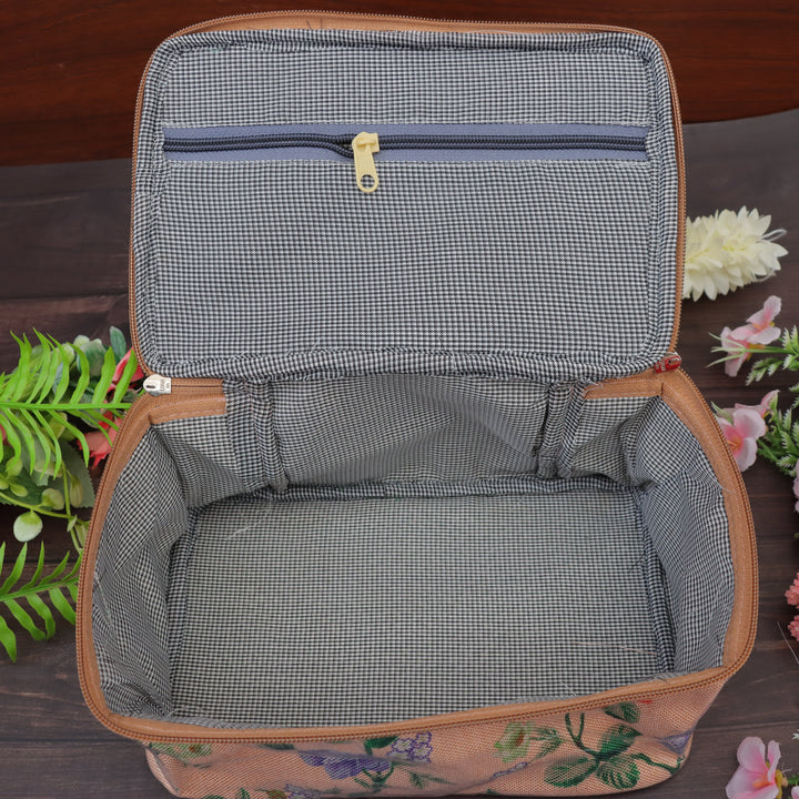 Elegant Floral Jewellery Organizer Bag for Festivals