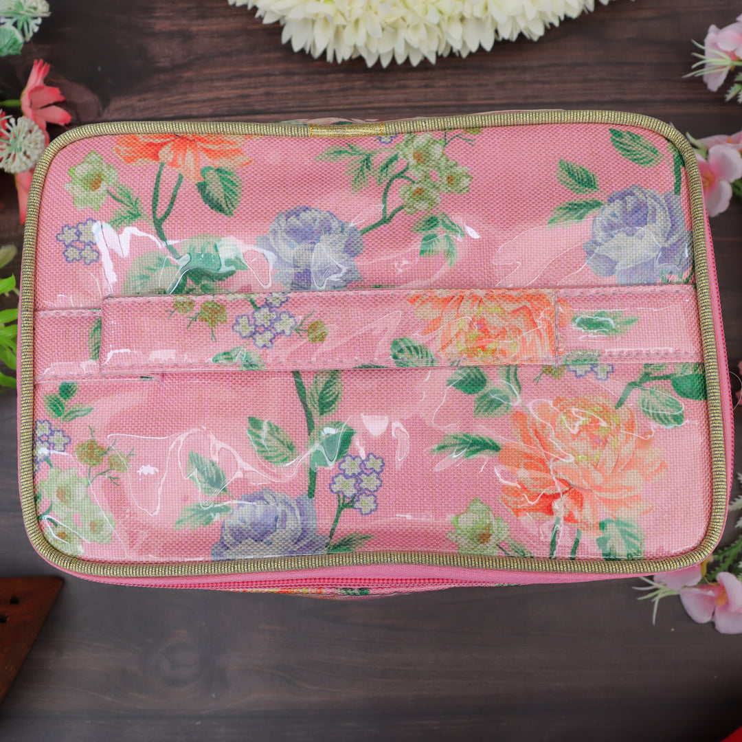 Elegant Floral Jewellery Organizer Bag for Festivals