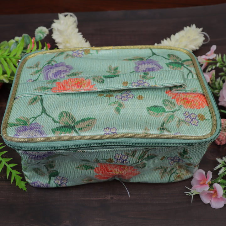 Elegant Floral Jewellery Organizer Bag for Festivals