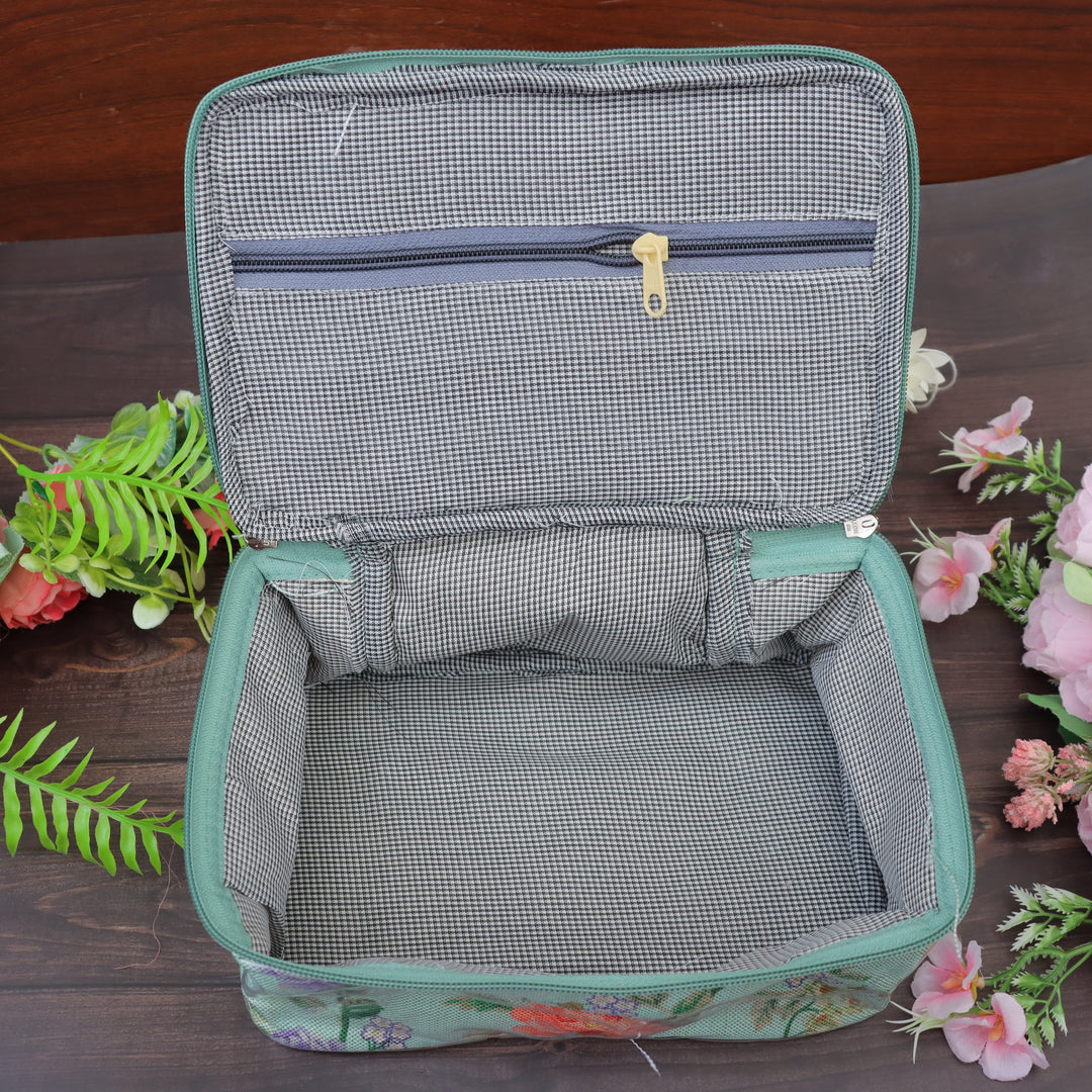 Elegant Floral Jewellery Organizer Bag for Festivals