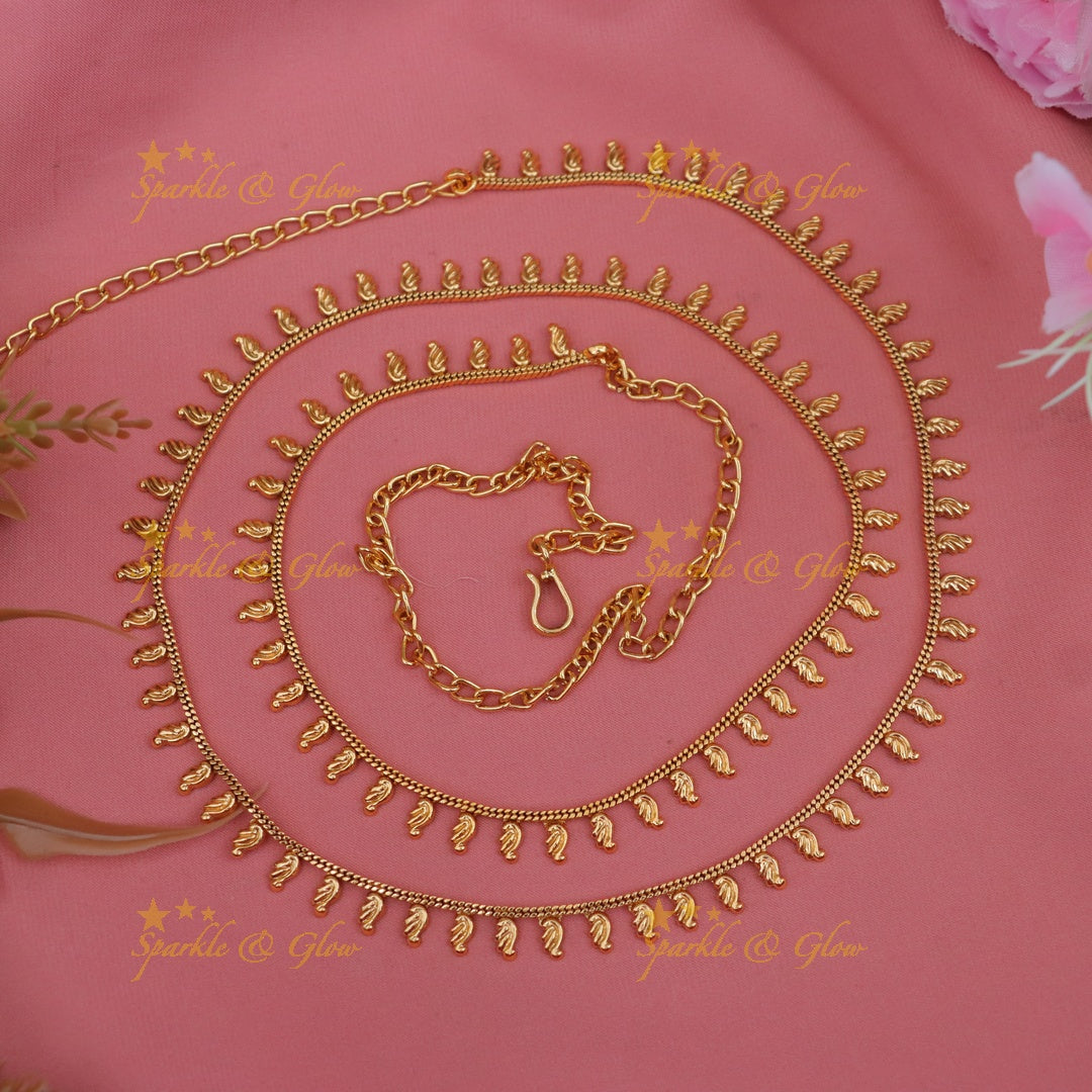 Exquisite Gold Bead Festive Hip Chain