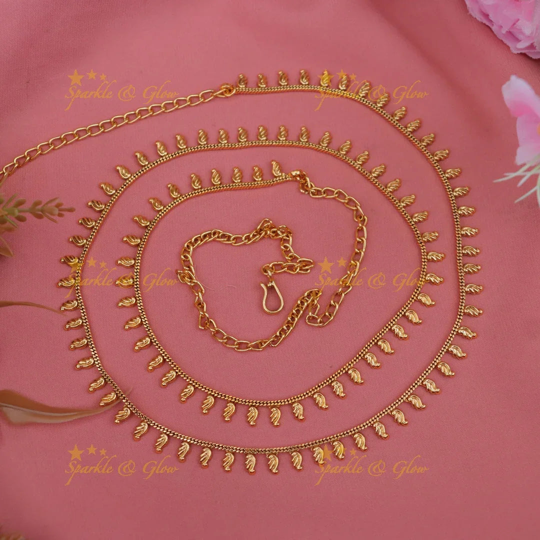 Exquisite Gold Bead Festive Hip Chain