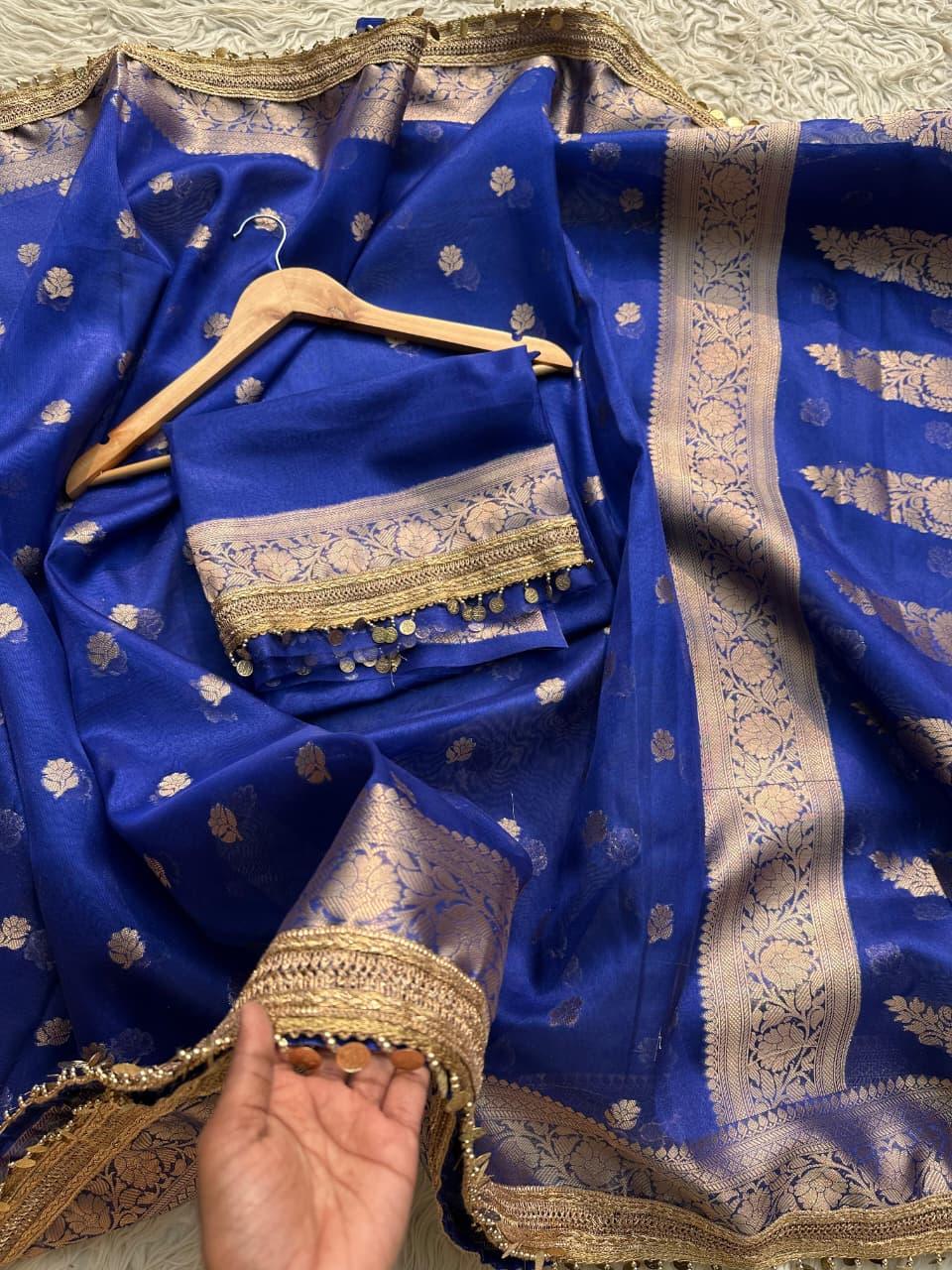 Elegant Pink Tissue Organza Saree - Perfect for Celebrations