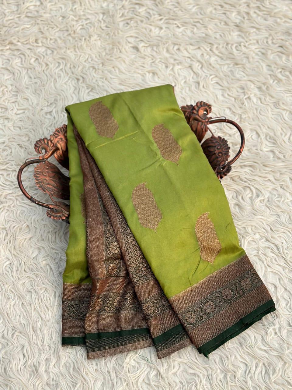 Elegant Blue Banarasi Silk Saree for Weddings & Festivities