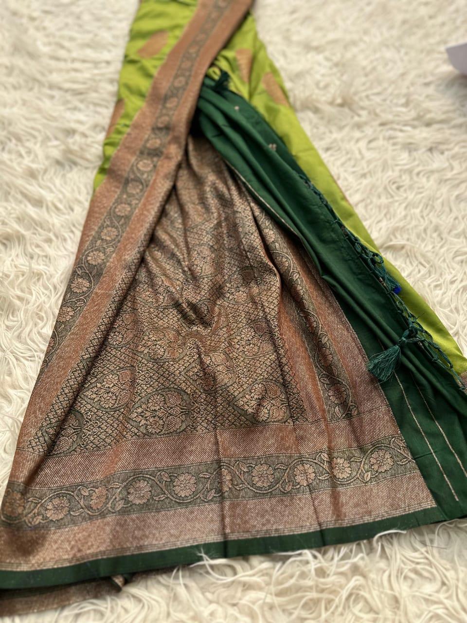 Elegant Blue Banarasi Silk Saree for Weddings & Festivities