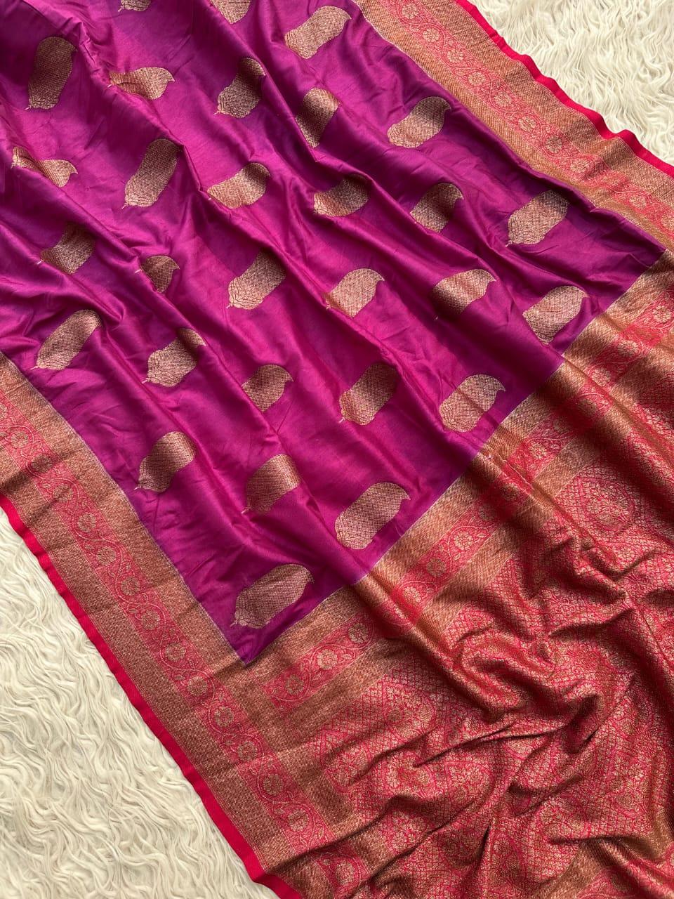 Elegant Blue Banarasi Silk Saree for Weddings & Festivities