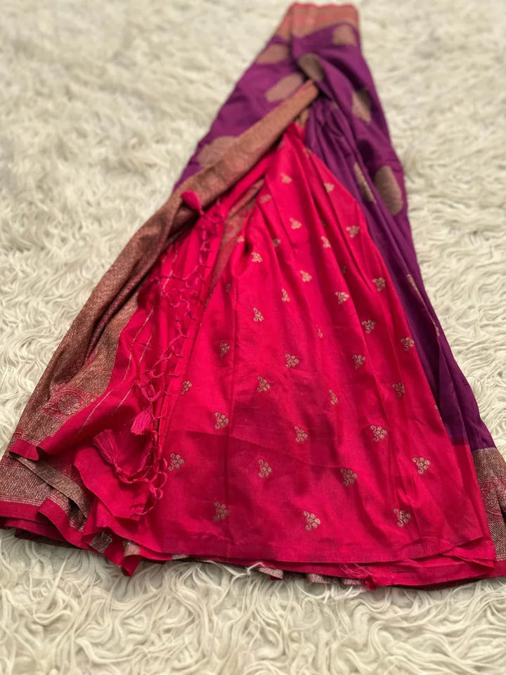 Elegant Blue Banarasi Silk Saree for Weddings & Festivities