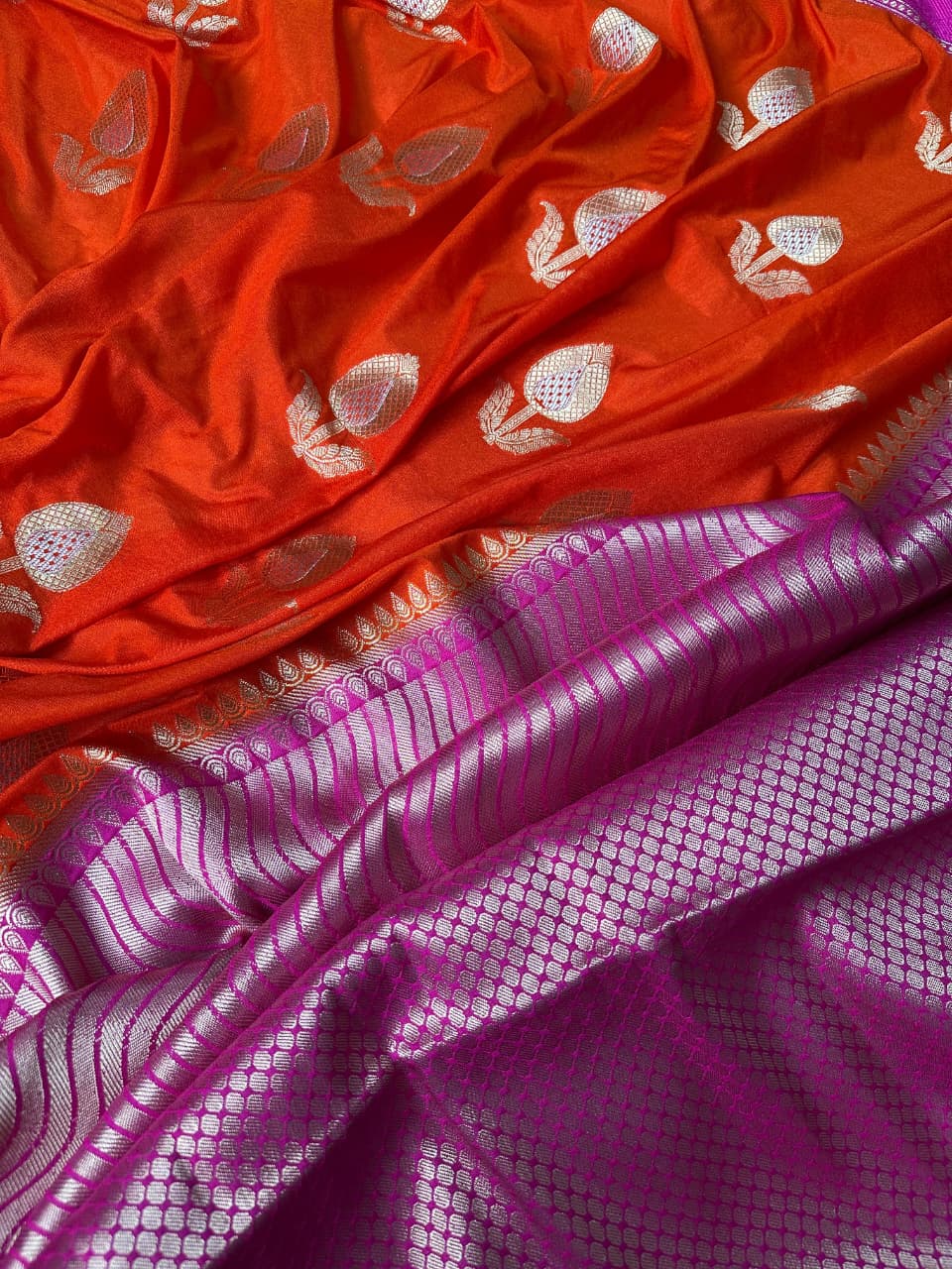 Exquisite Banarasi Semi Raw Mango Silk Saree